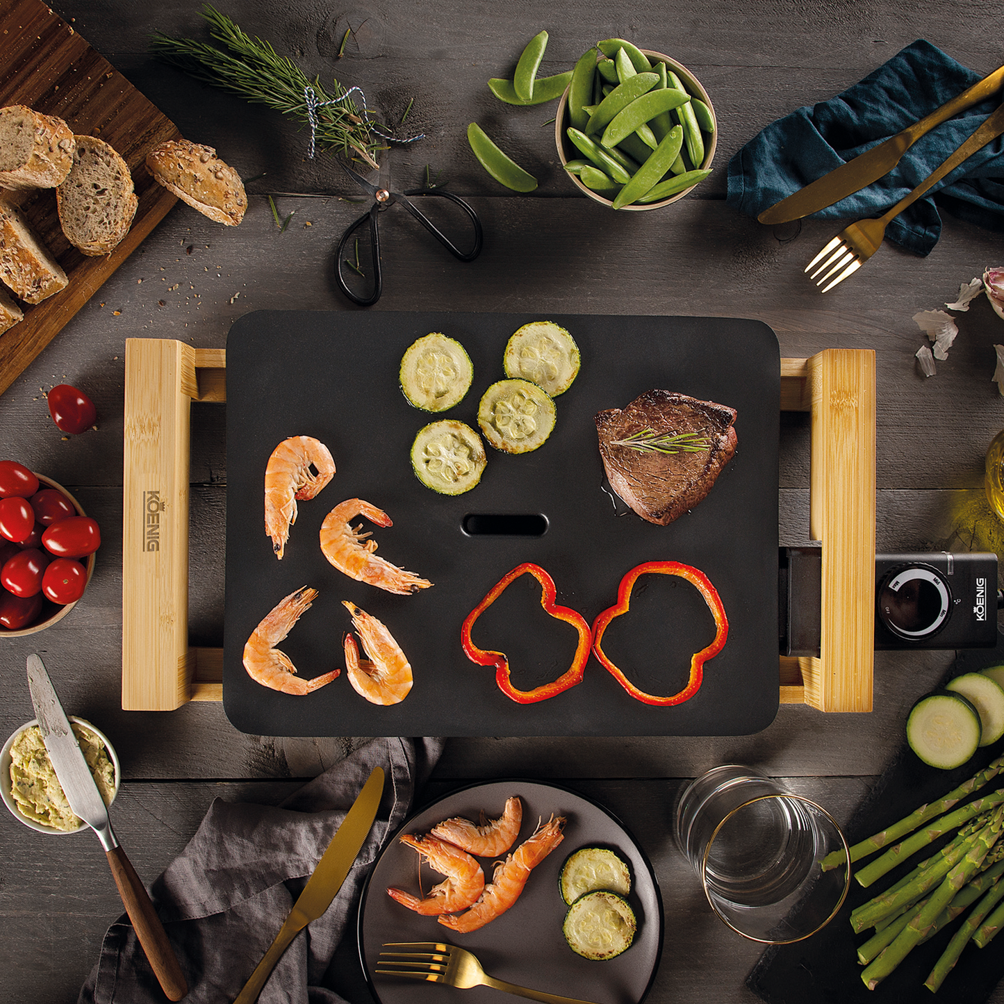Grill de table en bambou