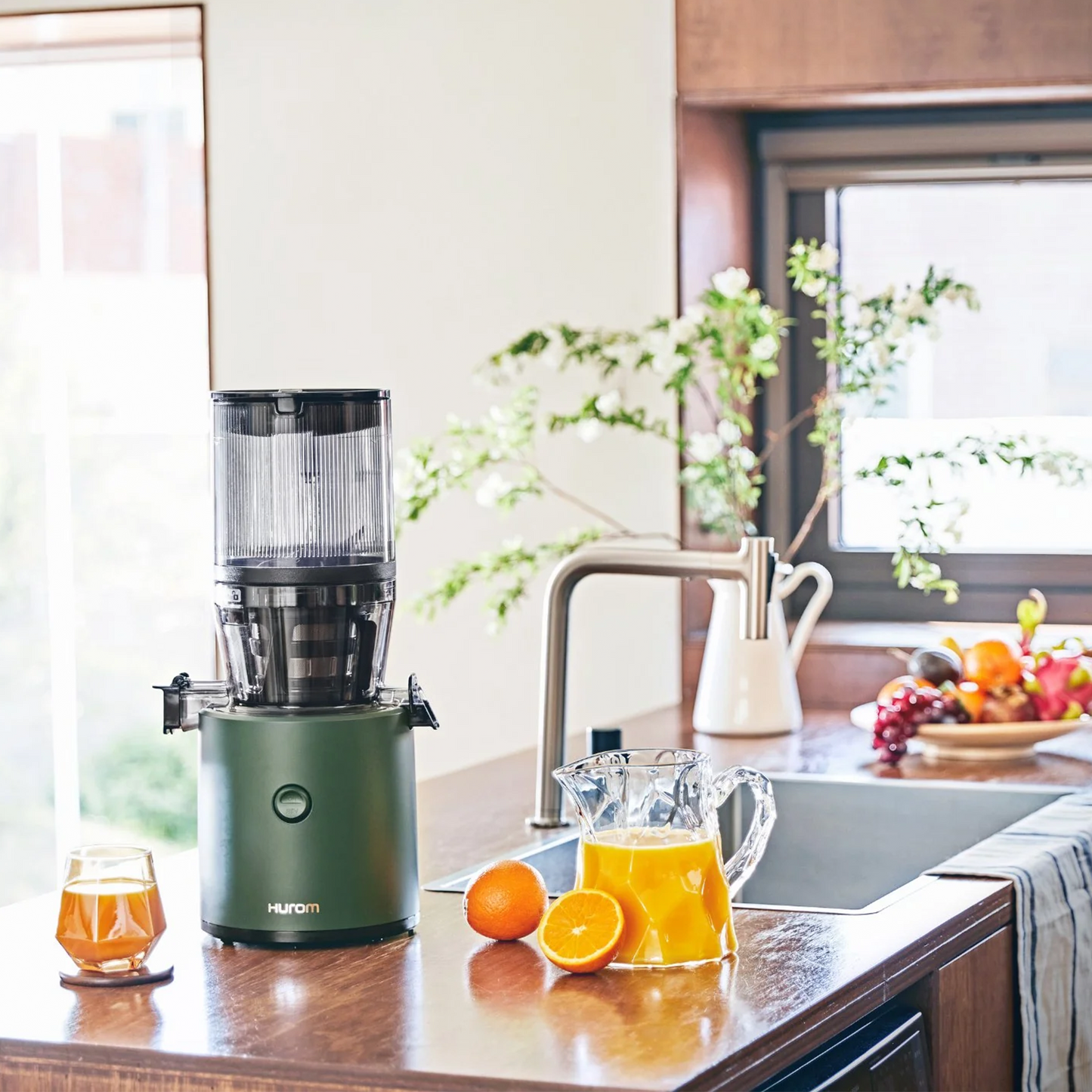 Extracteur de jus lent H320N vert foncé