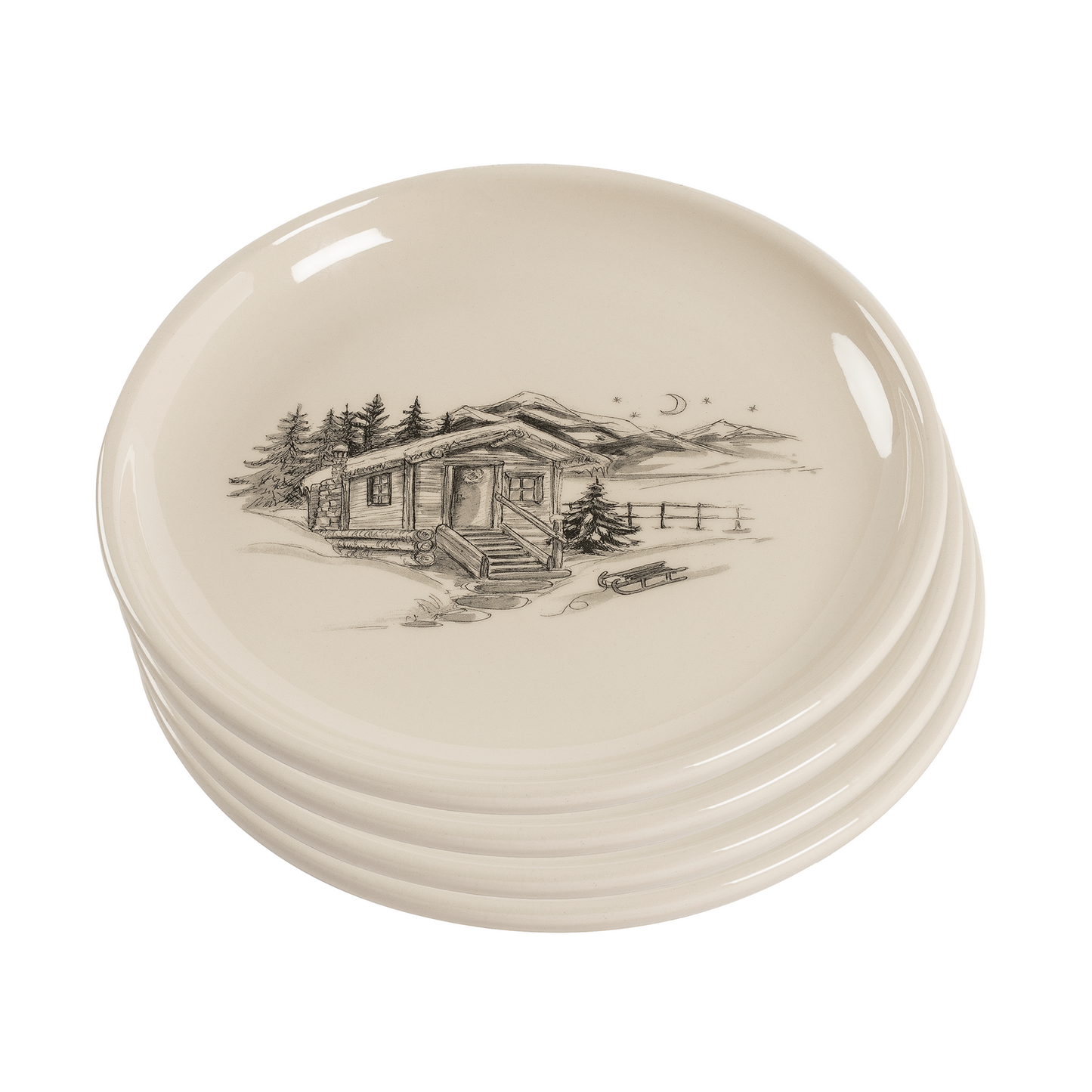 Fondueteller Chalet 4er-Set