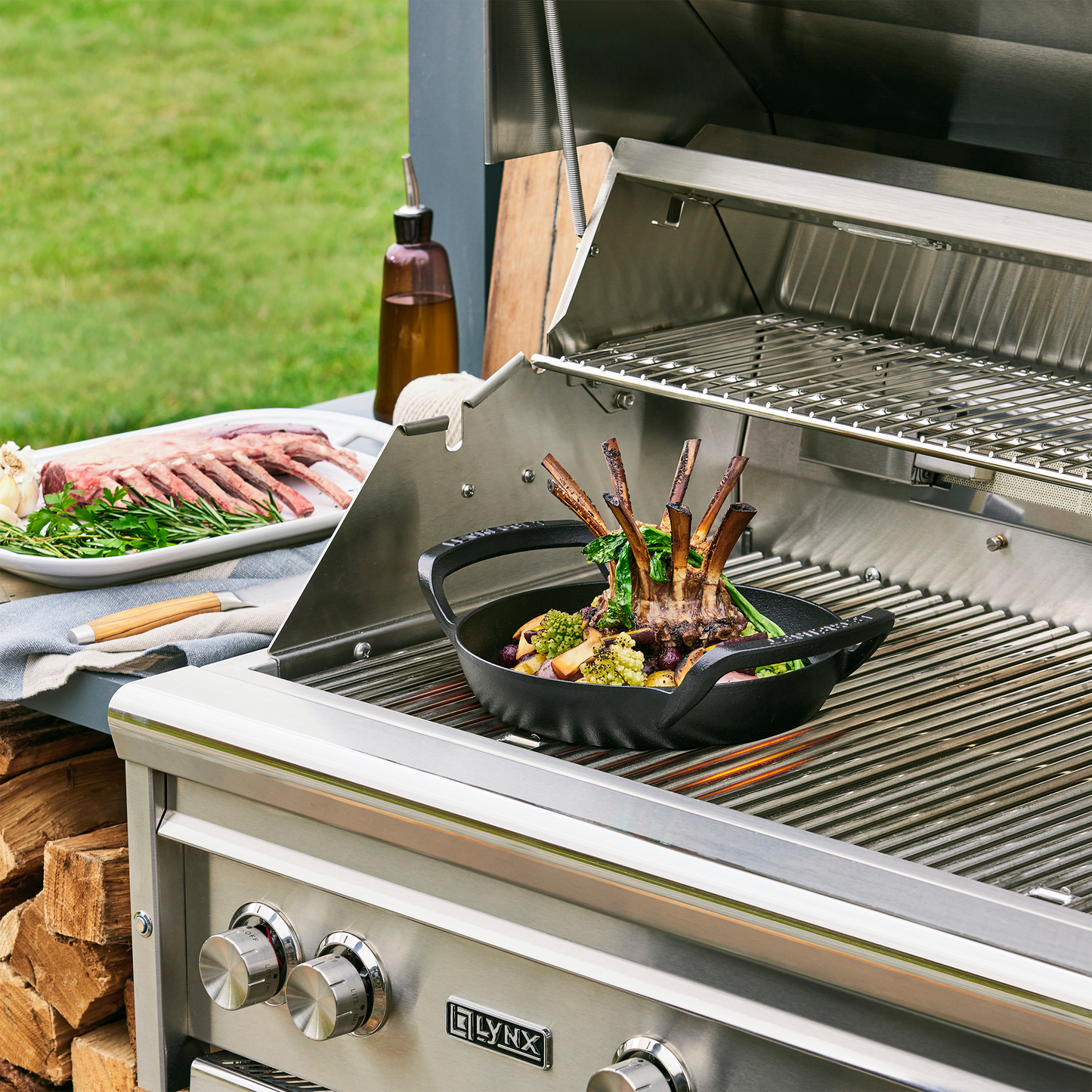 Poêle à griller ronde BBQ extérieur ø 25 cm