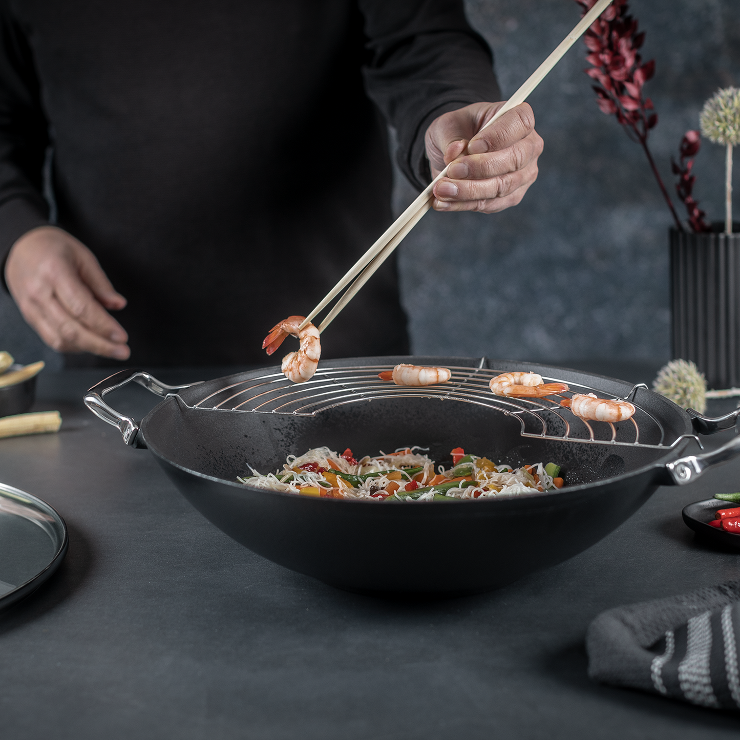 Poêle wok Jampur Ø 36 cm