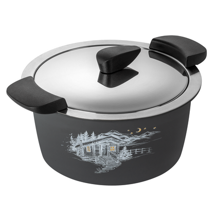 Casserole de service HOTPAN® grise avec Chalet