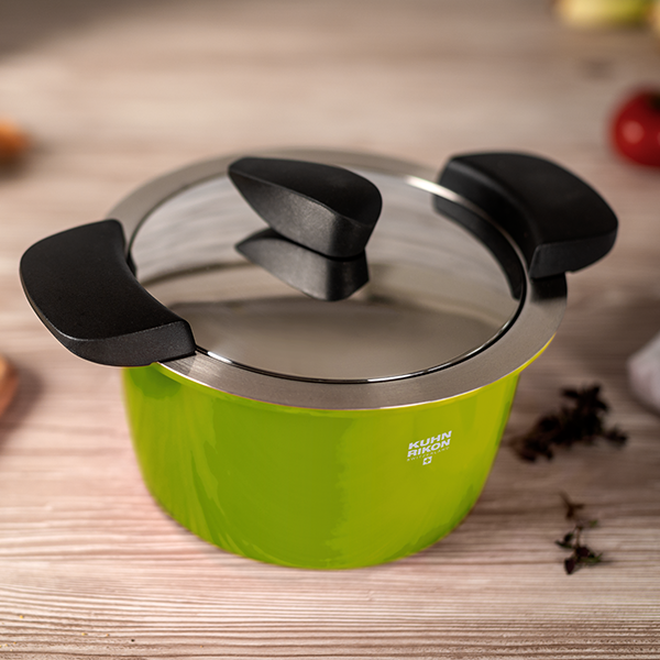 Set HOTPAN® Servierkasserolle grün in drei Grössen